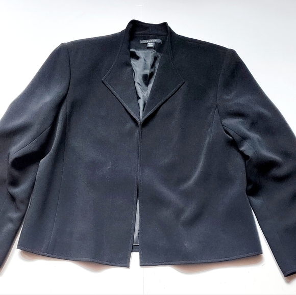 Louben Women's Open Front Black Blazer Size 14 - Picture 7 of 7